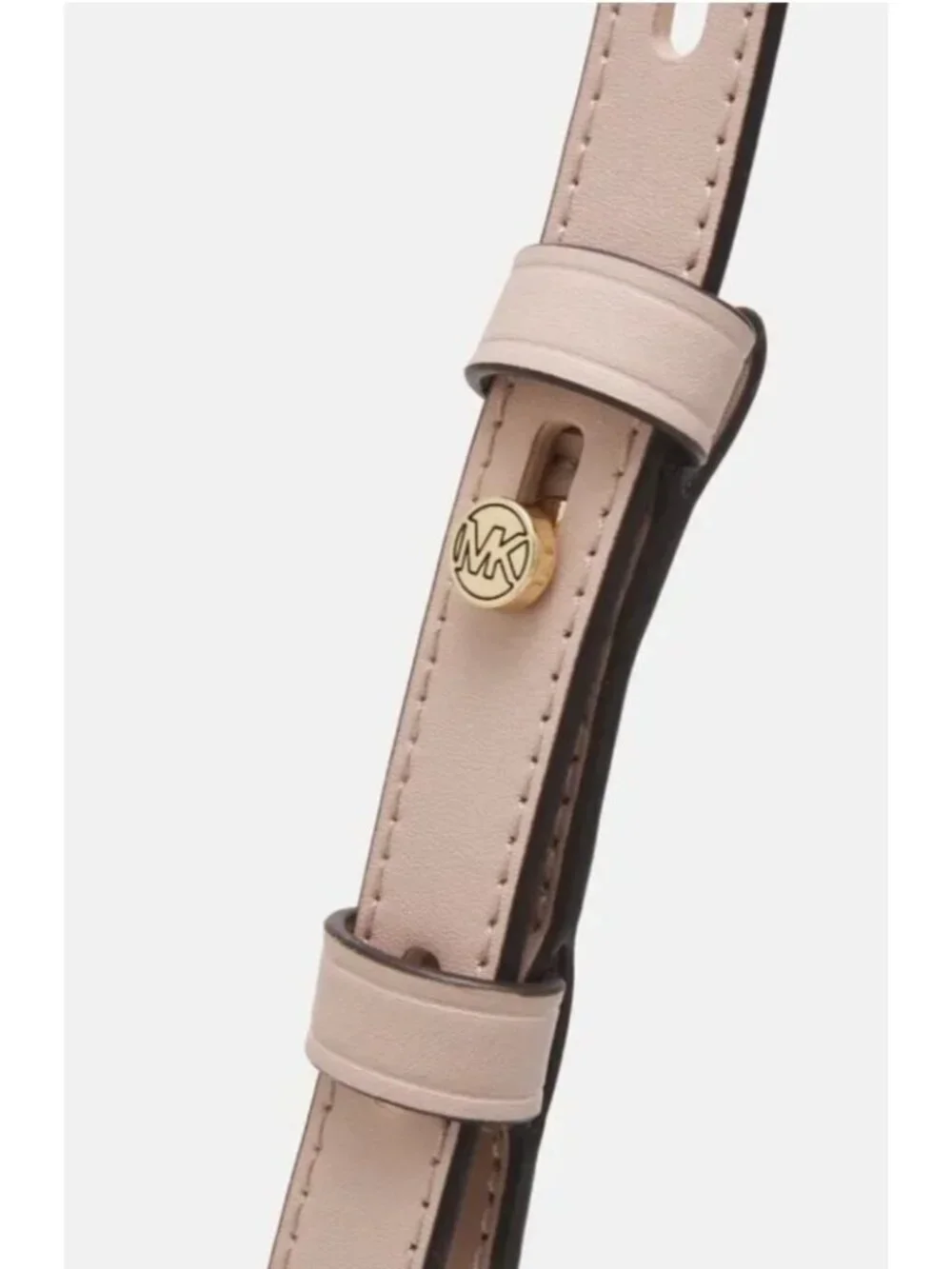 Michael Kors Adjustable Crossbody Strap Beige Leather Gold Hardware Replacement